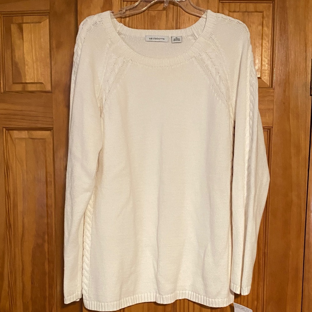 Liz Claiborne White Knit Sweater